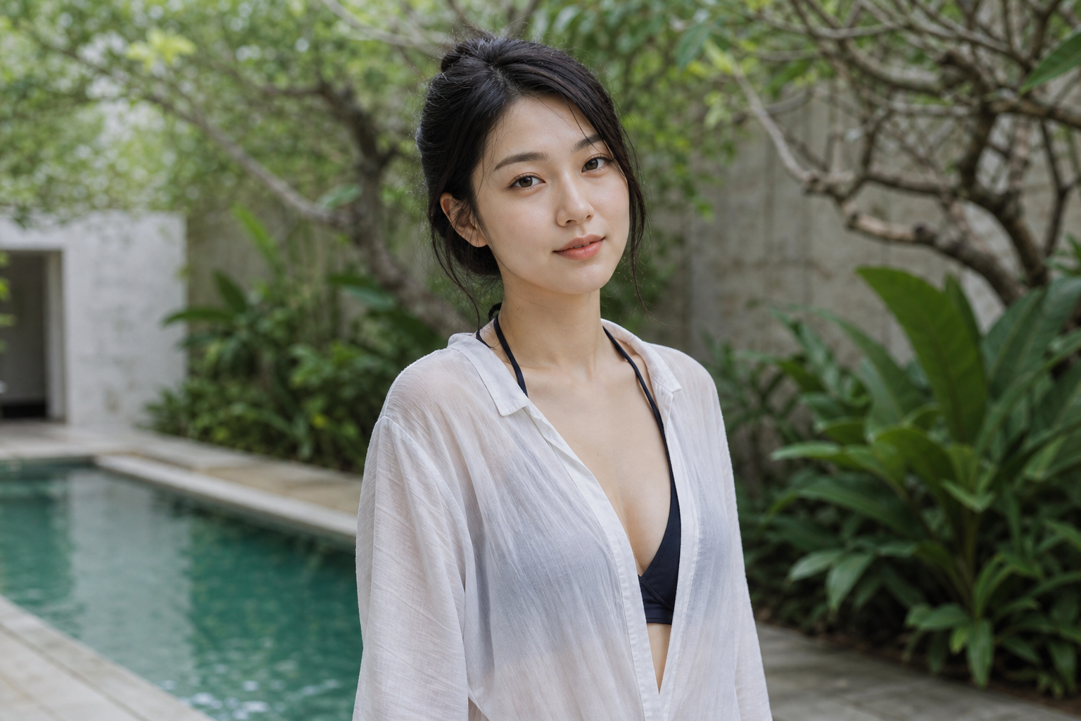 泳池雕塑缪斯
