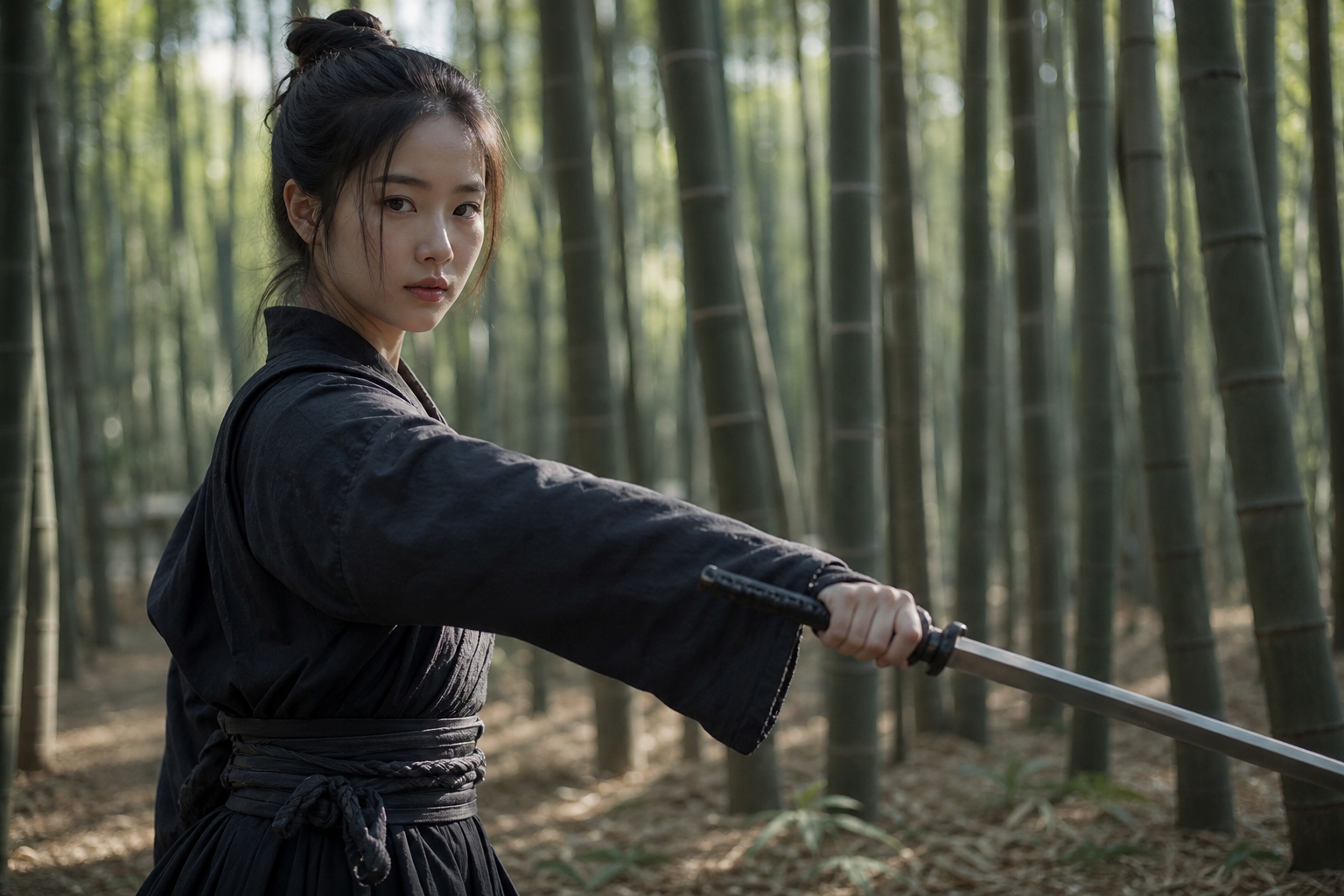 竹影女剑客