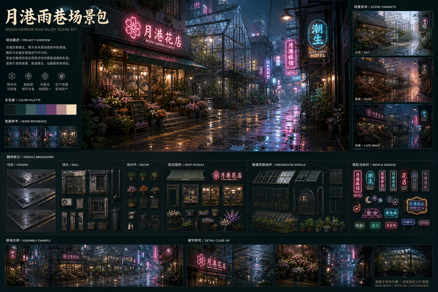 月港雨巷场景包